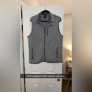 Men’s Patagonia Better Sweater fleece vest gray size L